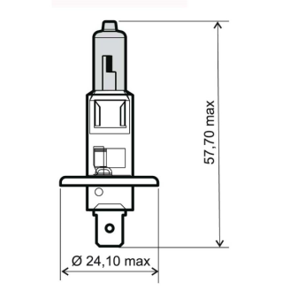 Lampadina RMS H1 12V 55W - blu RMS