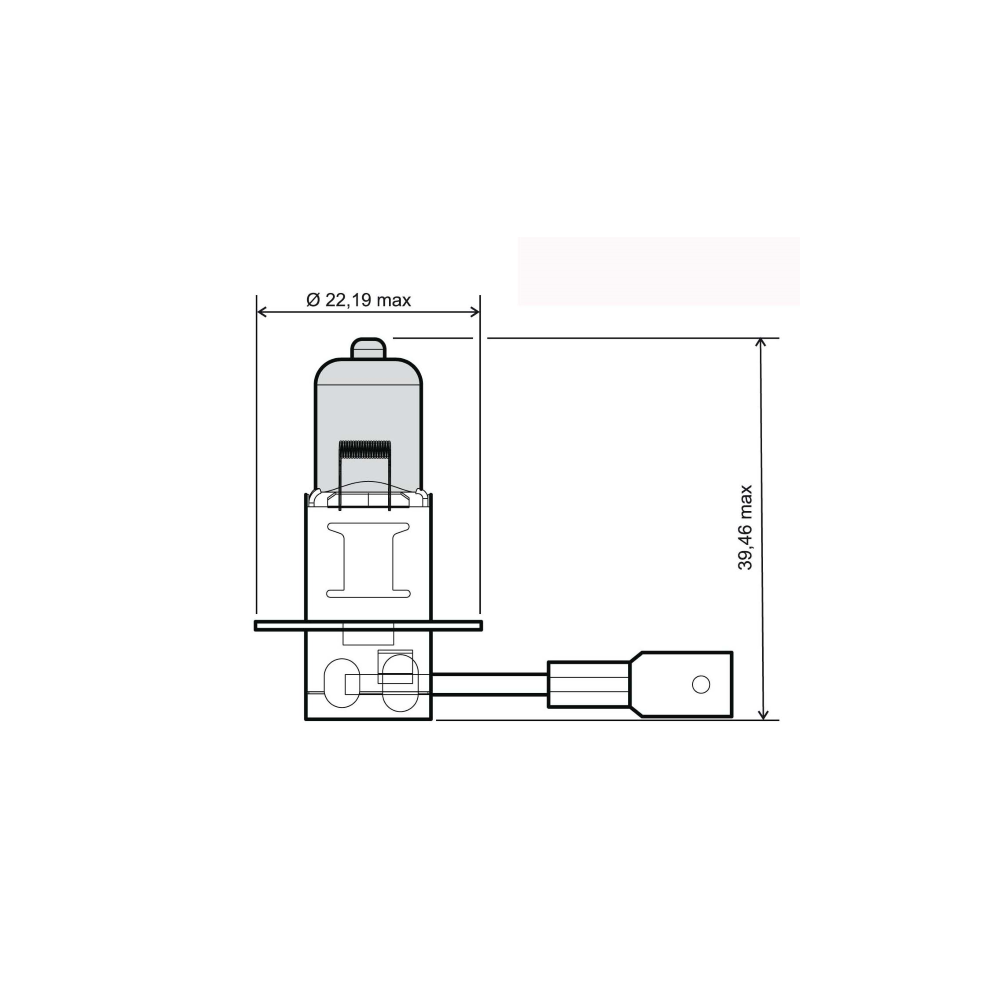 Lampadina RMS H3 12V 55W - blu RMS