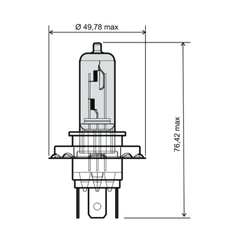 Lampadina RMS H4 12V 60/55W - Bianca RMS