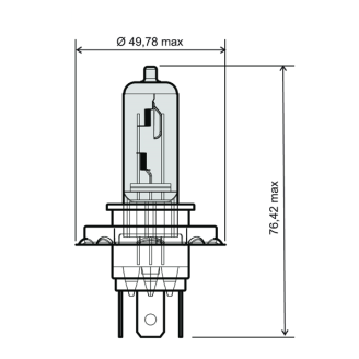 Lampadina RMS H4 12V 35/35W - Bianca RMS