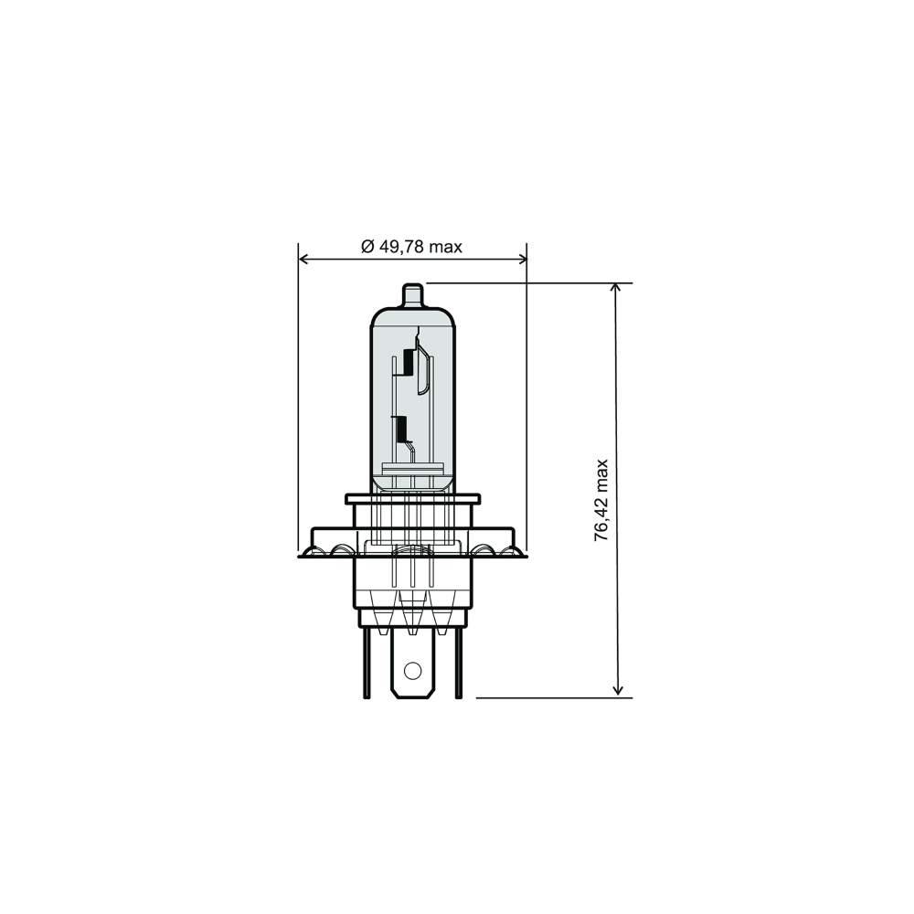 Lampadina RMS H4 12V 35/35W - Bianca RMS