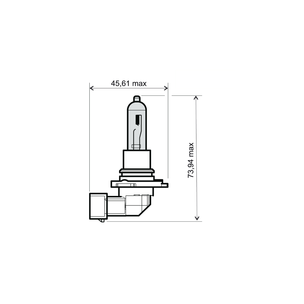 Lampadina RMS HB3 12V 65W - Bianca RMS