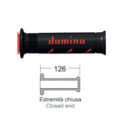 DOMINO Handle grips mx2 maxiscooter BlackRed Knobs Domino