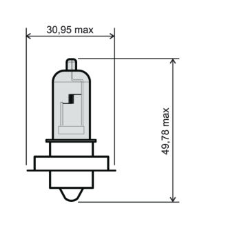 Lampadina RMS 12V 15W p26s - Bianca RMS