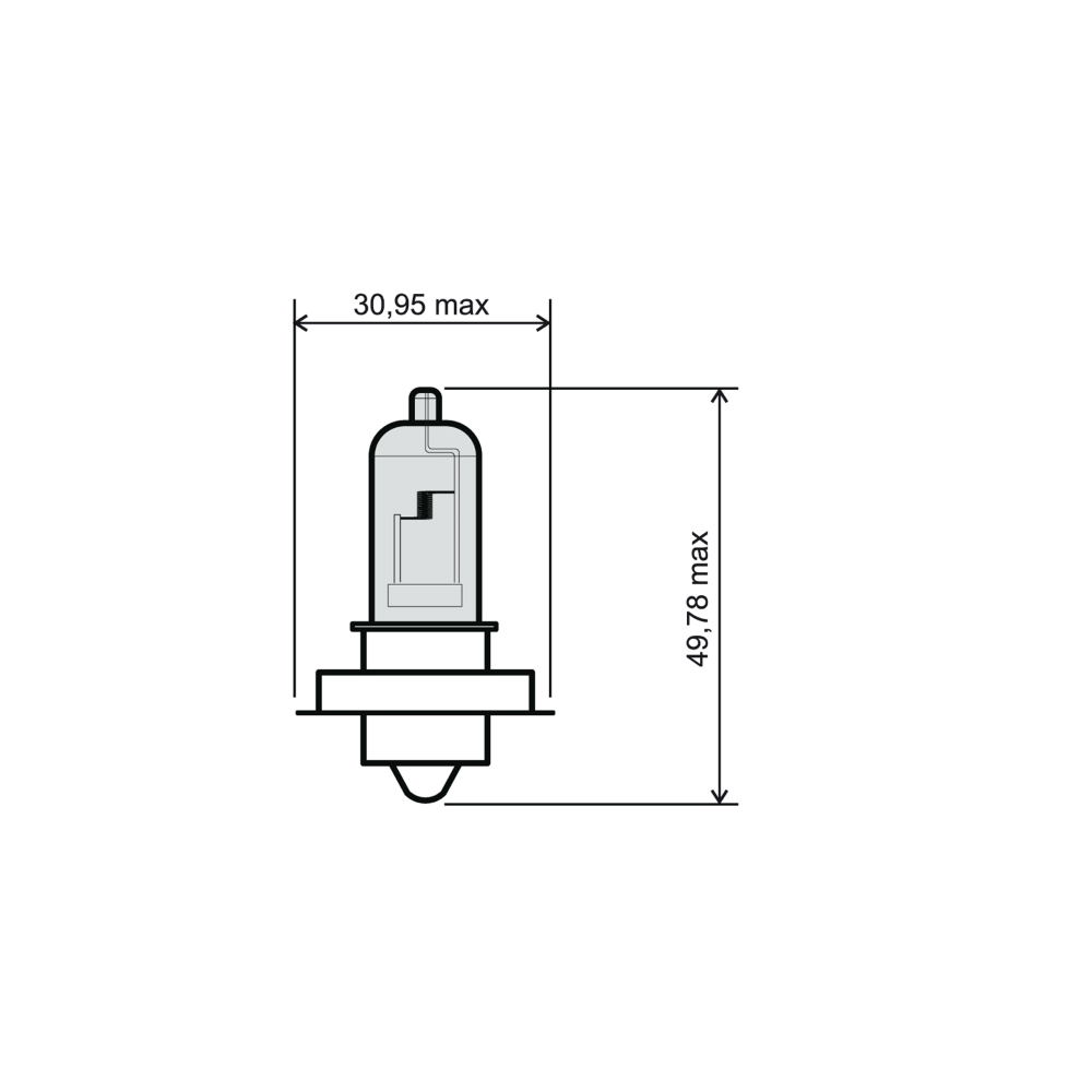 Lampadina RMS 12V 15W p26s - Bianca RMS