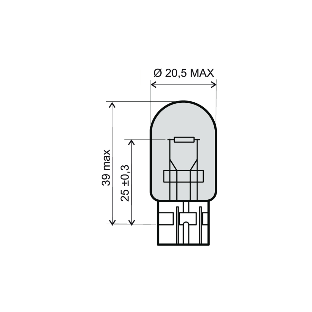 Lampadina RMS 12V 21/5W T20 RMS