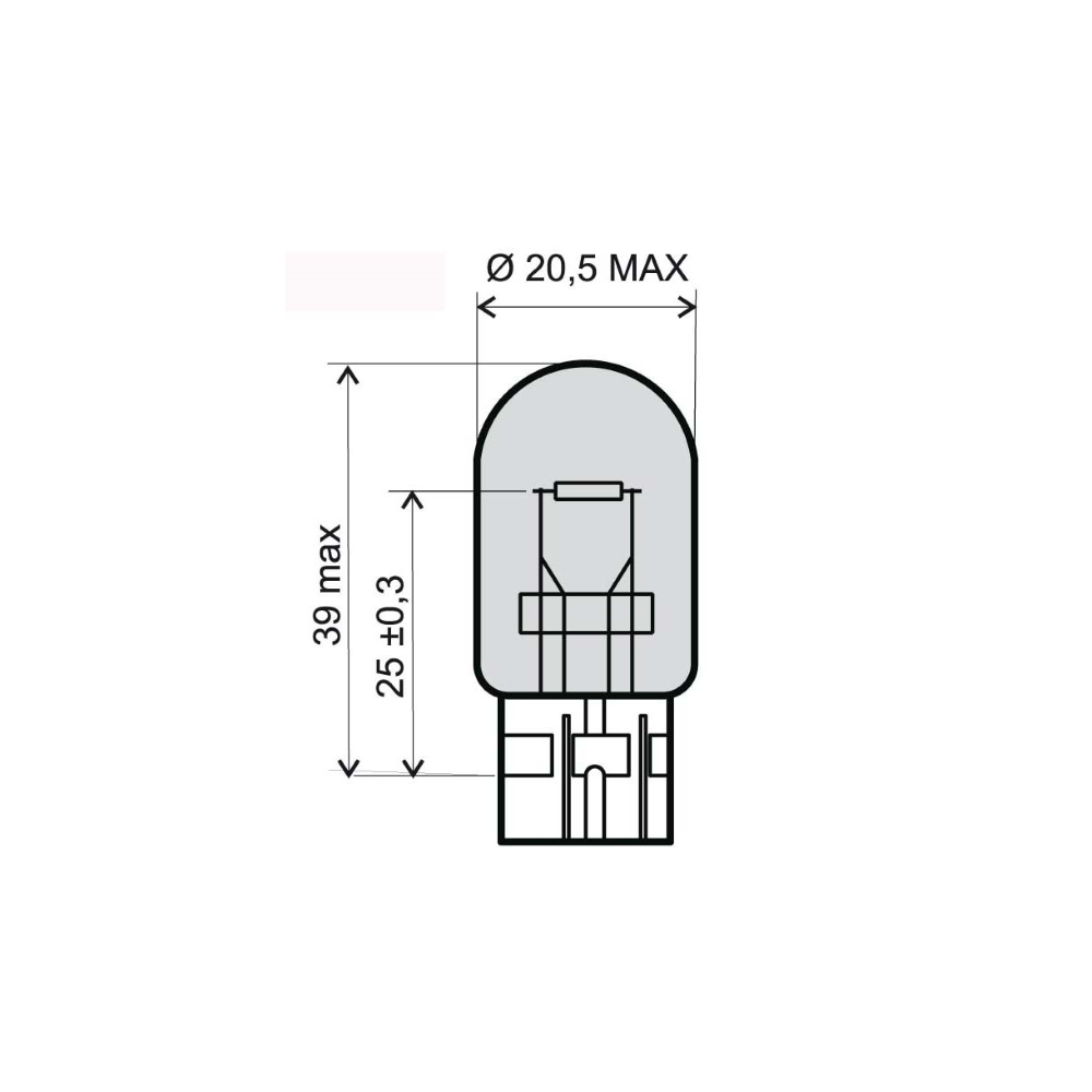 Lampadina RMS 12V 21/5W T20 RMS