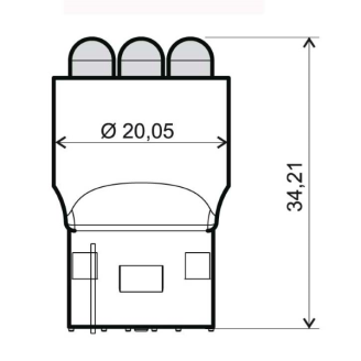 Lampadina RMS 12V T20 - blu RMS