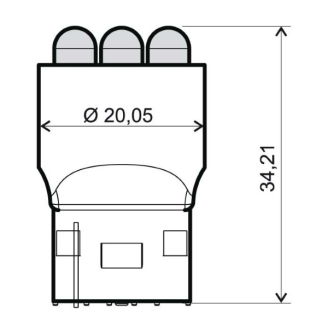 Lampadina RMS 12V T20 - arancio RMS