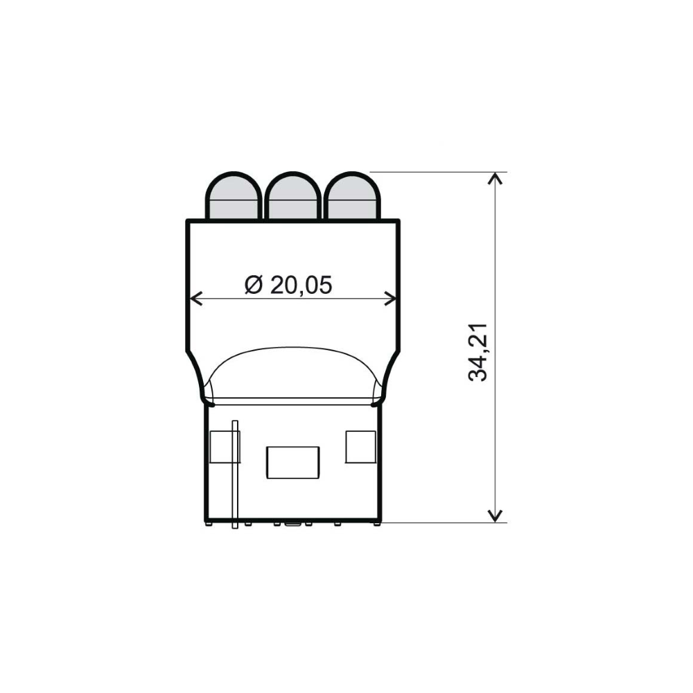 Lampadina RMS 12V T20 - arancio RMS