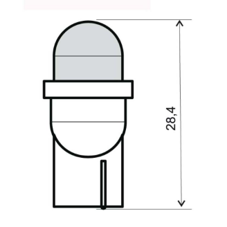 Lampadina led RMS 12V T10 w2,1X9,5d - blu RMS