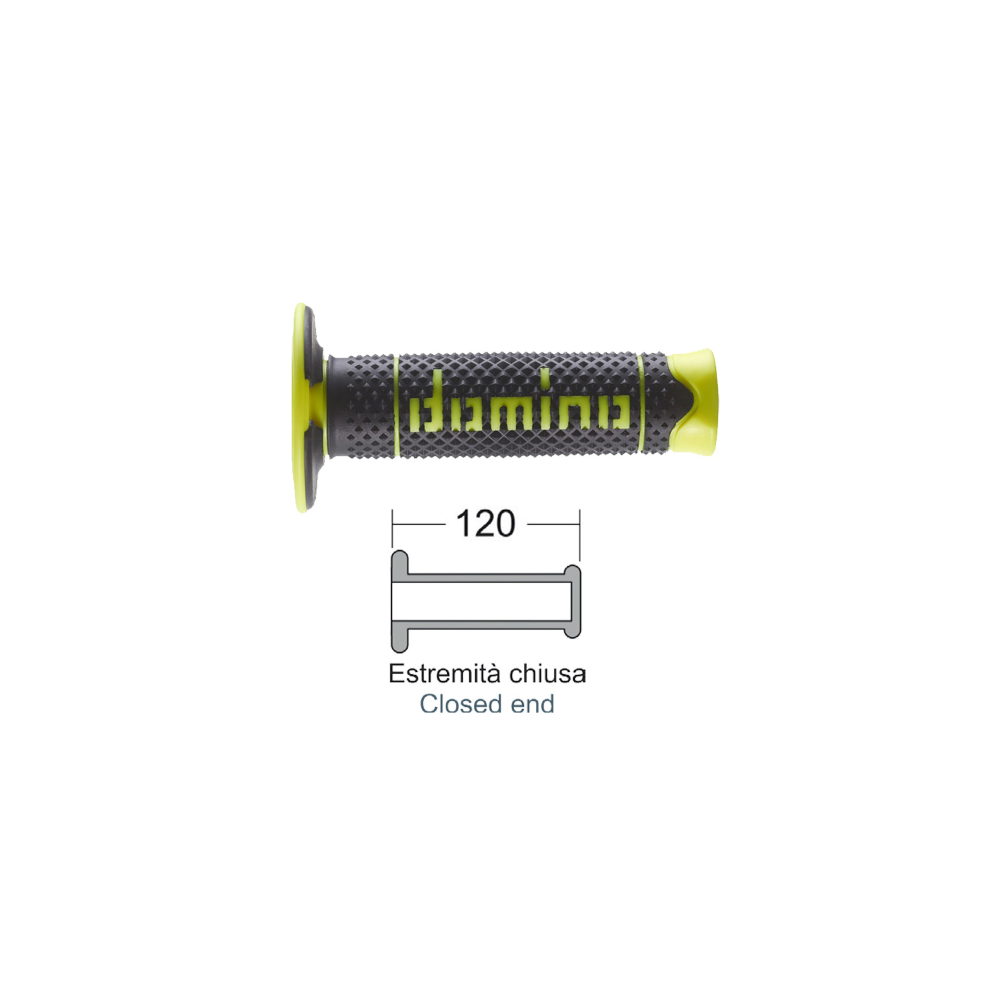 Manopole Domino Soft Hand Nero/Giallo