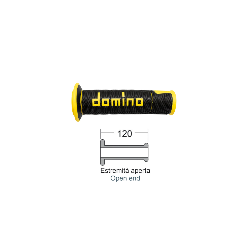 Manopole Domino Road-Racing Nero/Giallo