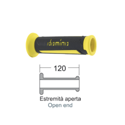 Manopole Domino Turismo Antracite/Giallo