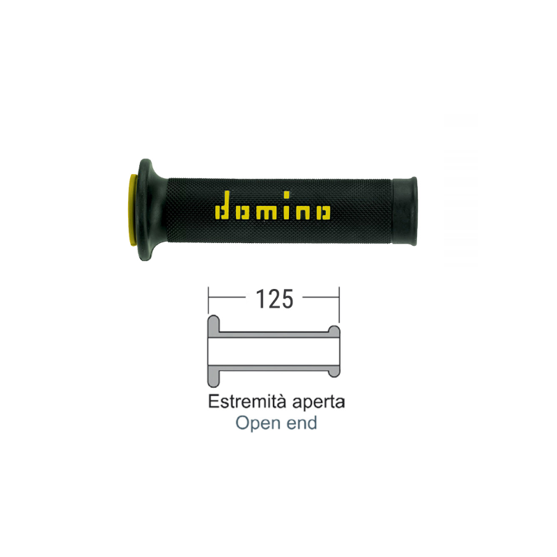 Manopole Domino Stradali Nero/Giallo Puños Domino