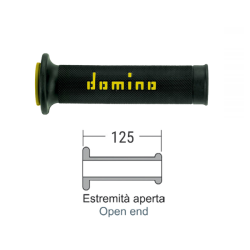 Manopole Domino Stradali Nero/Giallo