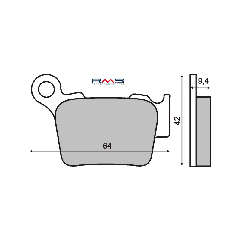 Plaquettes de Frein Organiques RMS Husqvarna CR 125-250cc Plaquettes de frein RMS