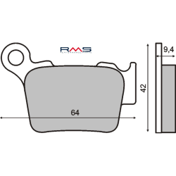 RMS Organic Brake Pads Husqvarna CR 125-250cc Brake Pads RMS