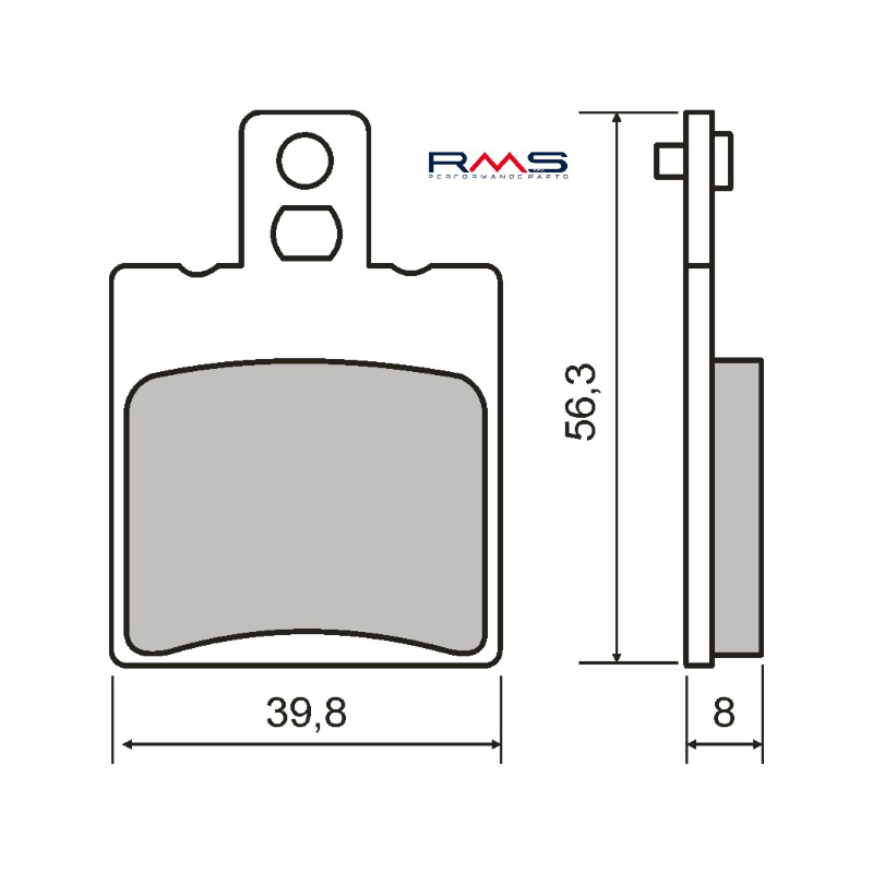 Pastiglie Freno Organiche Malaguti Ciak 125cc Pastiglie Freno RMS