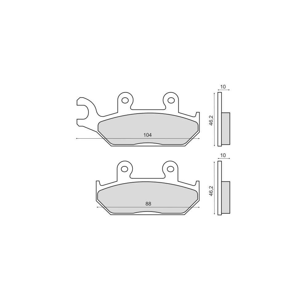 Plaquettes de frein frittées Sinter-Tech Yamaha XT 600 Plaquettes de frein RMS