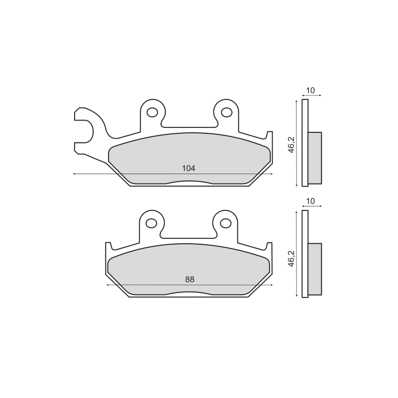 Sinter-Tech Brake Pads Yamaha Xt 600 Brake Pads RMS