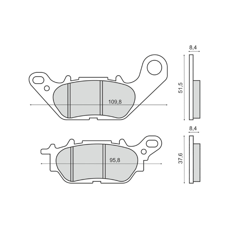 RMS Organic Brake Pads Yamaha X-Max 300 Brake Pads RMS