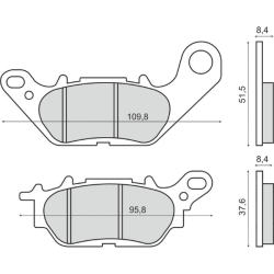 Pastillas de freno orgánicas RMS Yamaha X-Max 300 Pastillas de freno RMS
