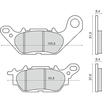 Plaquettes de Frein Frittée Sinter-Tech Mbk XC 125 Plaquettes de frein RMS