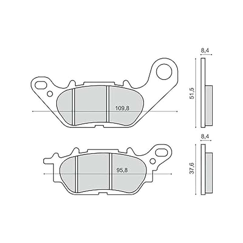Sinter-Tech Brake Pads Mbk Xc 125 Brake Pads RMS
