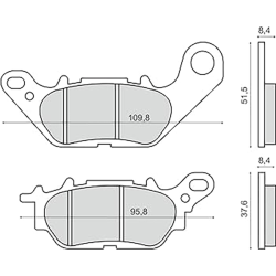 Sinter-Tech Brake Pads Mbk Xc 125 Brake Pads RMS