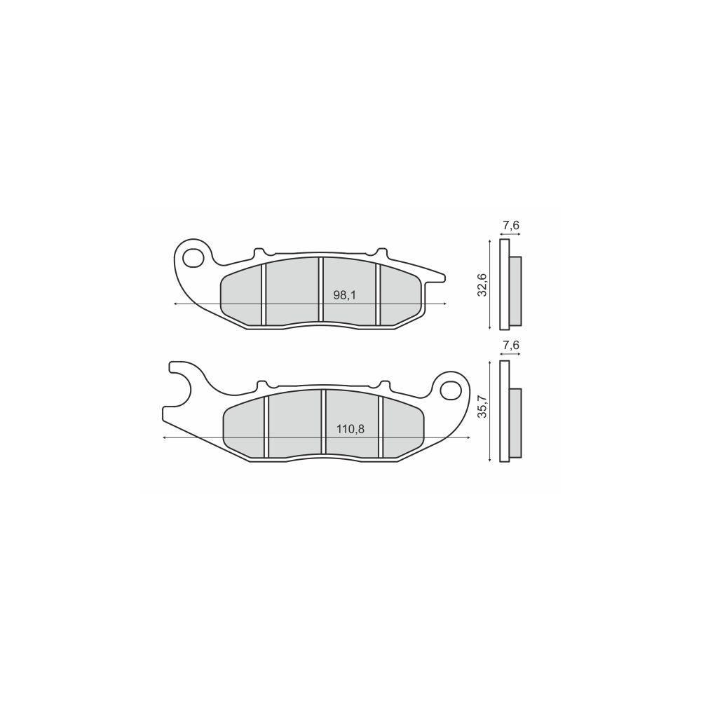 Pastillas Freno Sinter-Tech Honda CRF 250M Pastillas de freno RMS