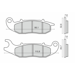 Sinter-Tech Brake Pads Honda Crf 250M Brake Pads RMS