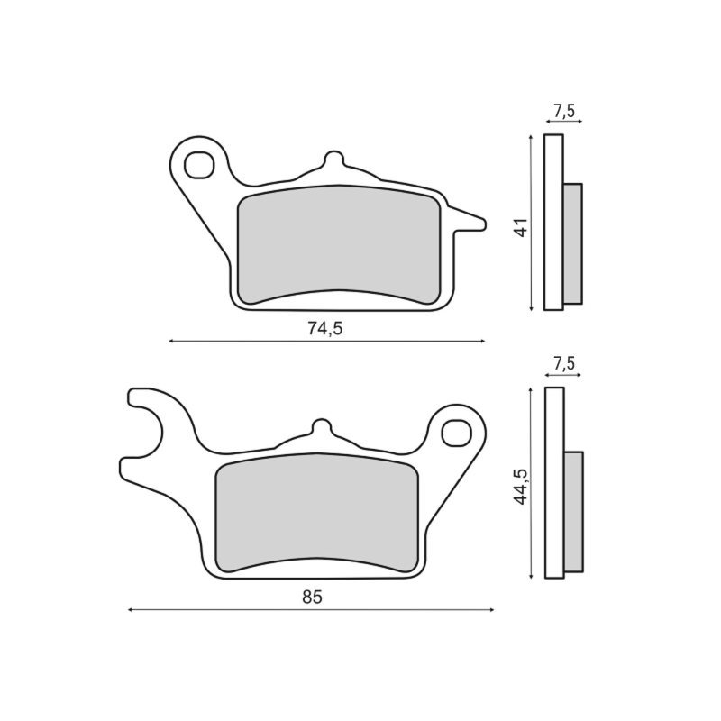 Pastiglie Freno RMS Organiche Honda Vision 110 Pastiglie Freno RMS