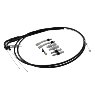 Kabel und Verkabelung | Züge und Übertragungen verbinden die Bedienelemente am Lenker mit Motor und Instrumenten: Sie öffnen und schließen das Gas, betätigen den Starter, treiben den Tacho an und bei manchen Dreirädern den Rückwärtsgang. Mit der Zeit dehnen sie sich oder blockieren, was das Fahren ungenau und unsicher macht.Hier finden Sie Gaszüge, Tachowellen, Starterzüge und Kabeldurchführungen der Marken RMS, Rms Classic, Domino, Magneti Marelli, OKYAMI, Magura, Evok und ECIE. Die passende Wahl erfolgt nach Modell und Hubraum, durch Vergleich von Länge und Anschlüssen mit dem Original oder anhand der Teilenummer des verbauten Zugs.
