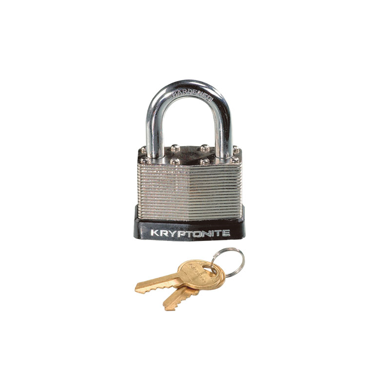 Lock Laminated Steel - Black Silver Locks and Chains Kryptonite