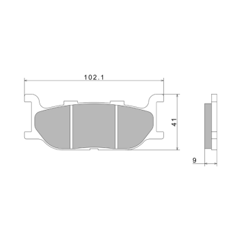Pastiglie Freno Nissin A0300 Premium Semi-Metallic - 2P-233NS