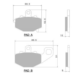 Nissin Brake Pads A0625 Premium Semi-Metallic - 2P-269NS Brake Pads Nissin