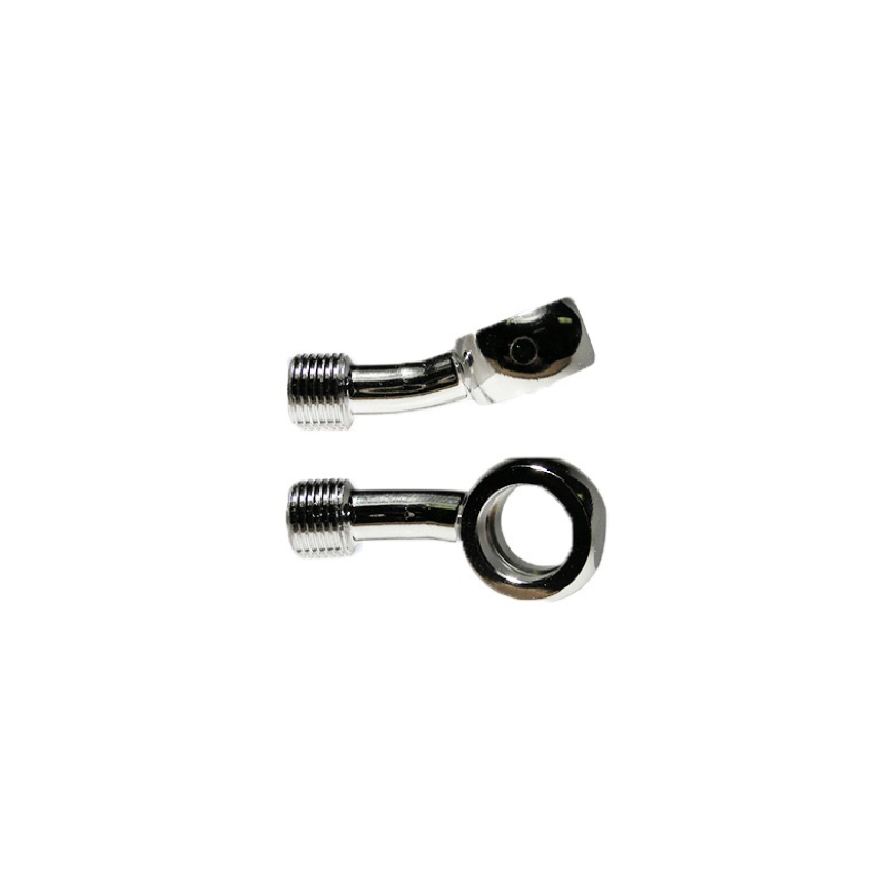 Banjo M10, 20° Su + 20° Sinistra, Cromato Kits für geflochtene Metallrohre Evok