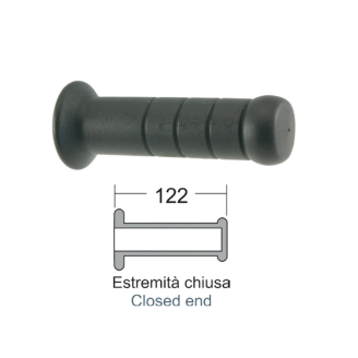 Domino Black Grips Piaggio Vespa Hp- Si Fl2/Sfera 50cc Grips Domino