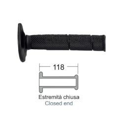 DOMINO Black grips crossenduro Knobs Domino