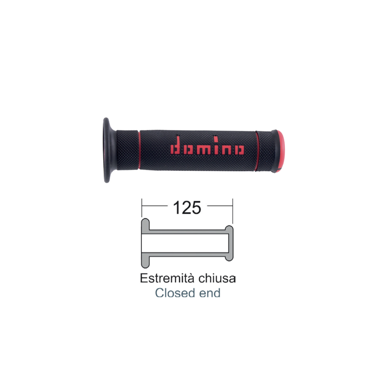 DOMINO BlackRed grips trial Knobs Domino