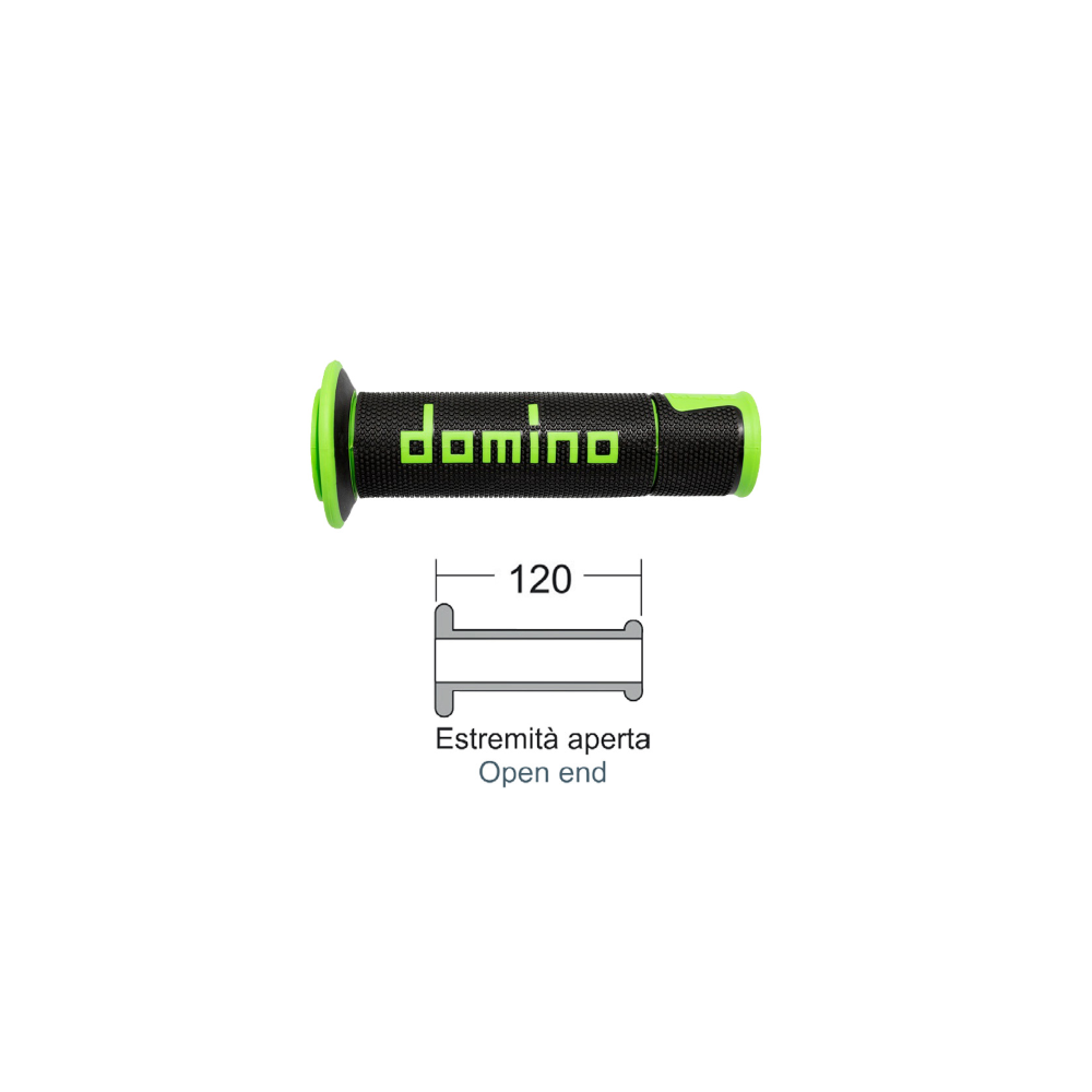 Manopole Domino Road-Racing Nero/Verde