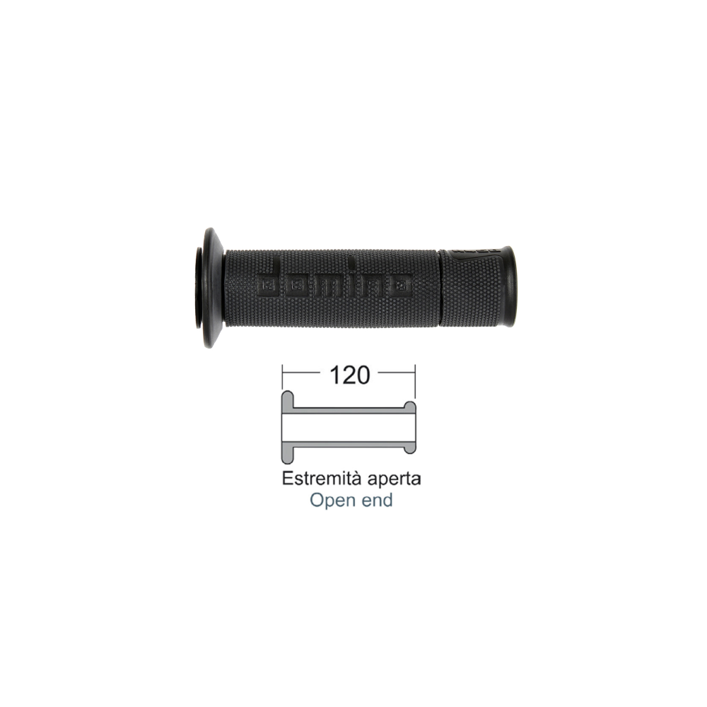 Manopole Domino Road-Racing Antracite/Nero