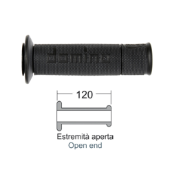 Manopole Domino Road-Racing Antracite/Nero