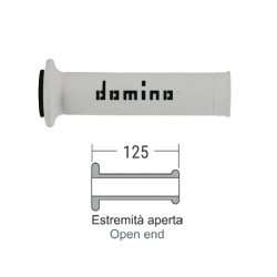 Manopole Domino Stradali Bianco/Nero