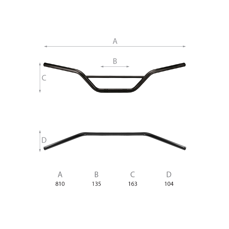 Guidon Domino Offroad L - 810mm Haltères Domino