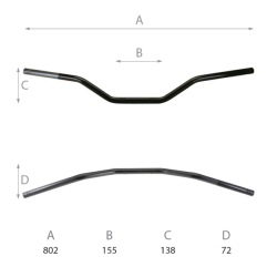 Manubrio Stradale Domino L - 807mm