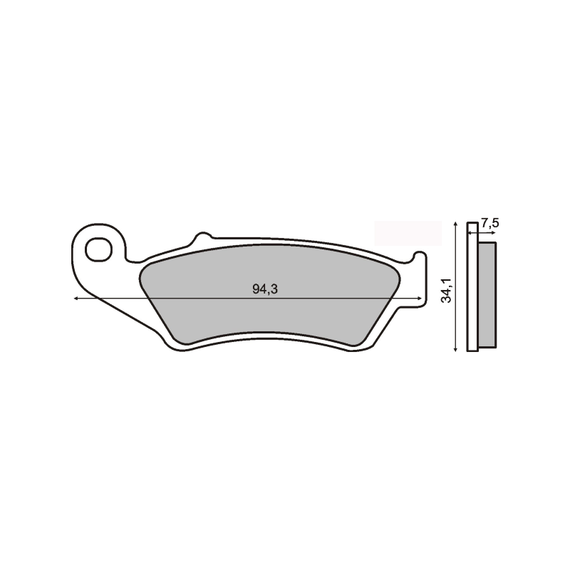 Plaquettes de Frein Frittée Sinter-Tech Honda CR 125-250cc Plaquettes de frein RMS