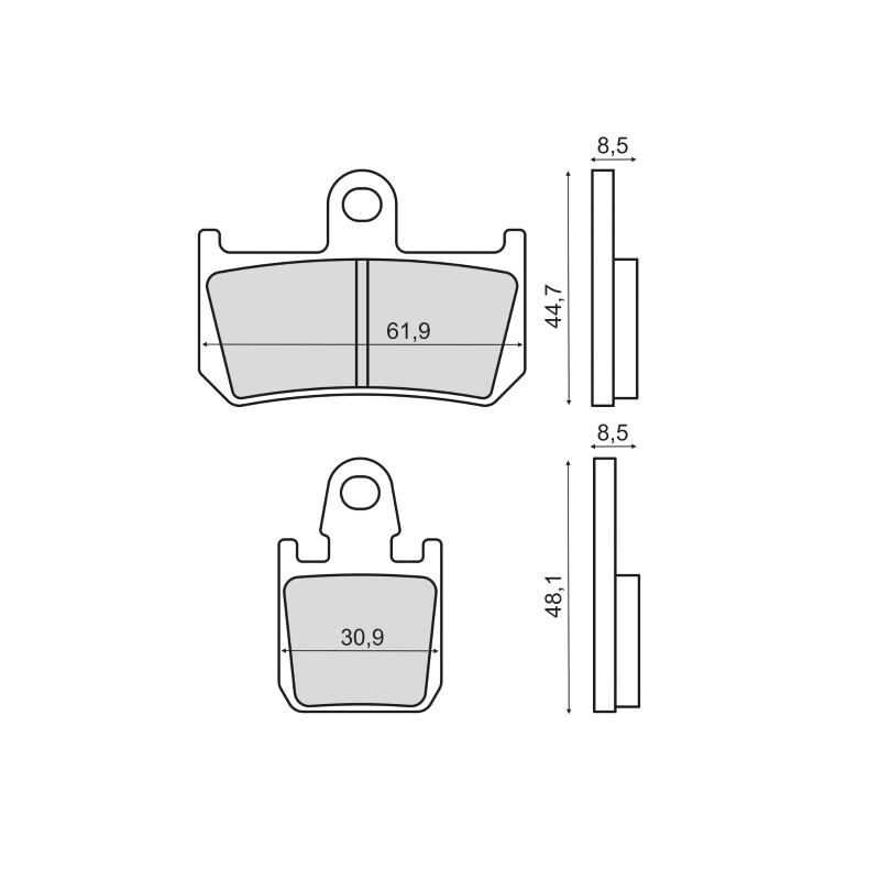 Sinter-Tech Brake Pads Yamaha V-Max 1700cc Brake Pads RMS