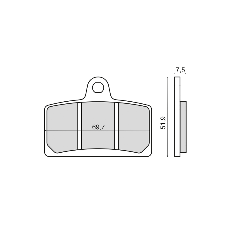  Organic Brake Pads Peugeot XR7 50cc Brake Pads RMS